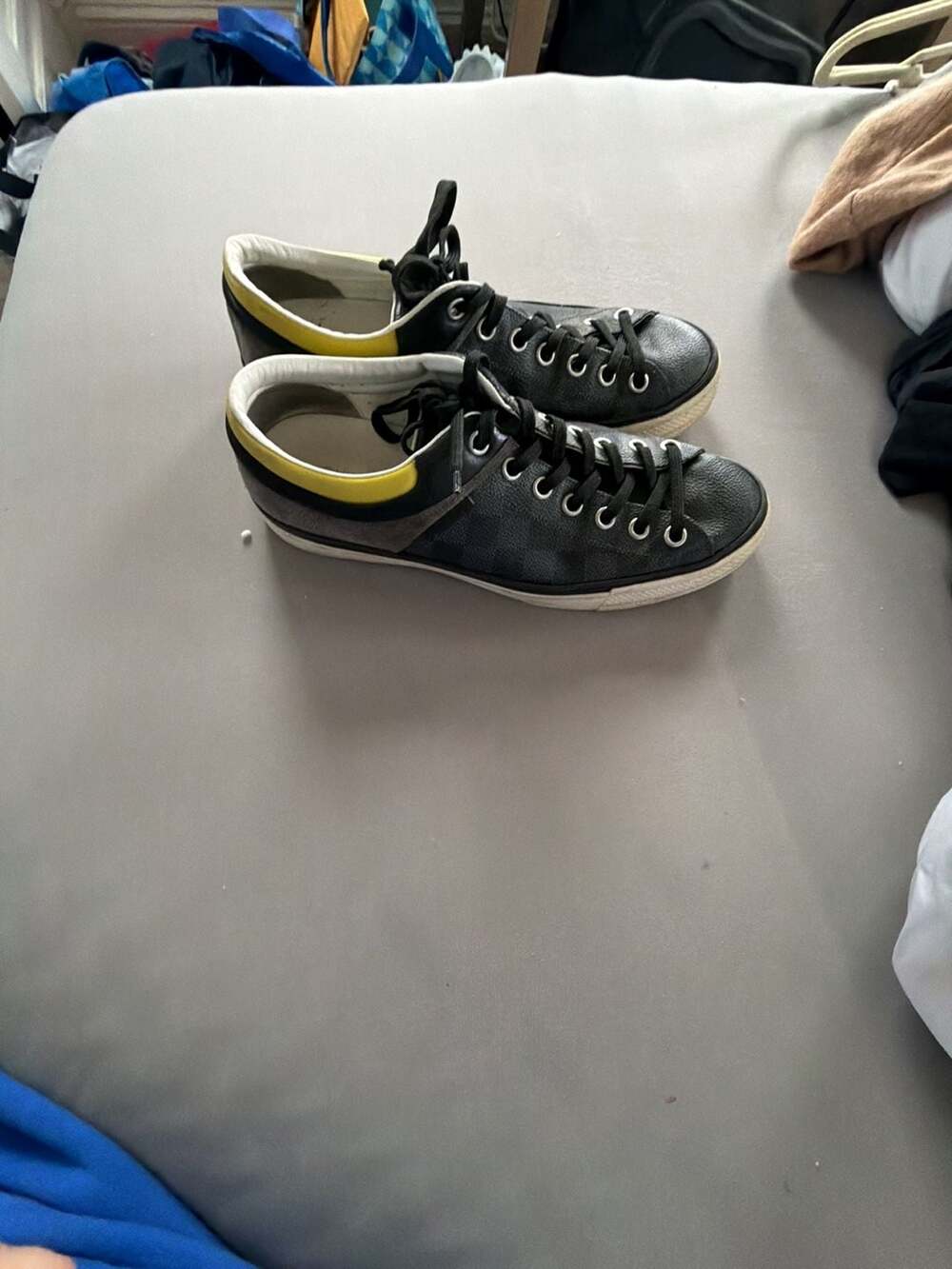 Louis Vuitton Damier Graphite Twister Sneakers Size 7.5 Black